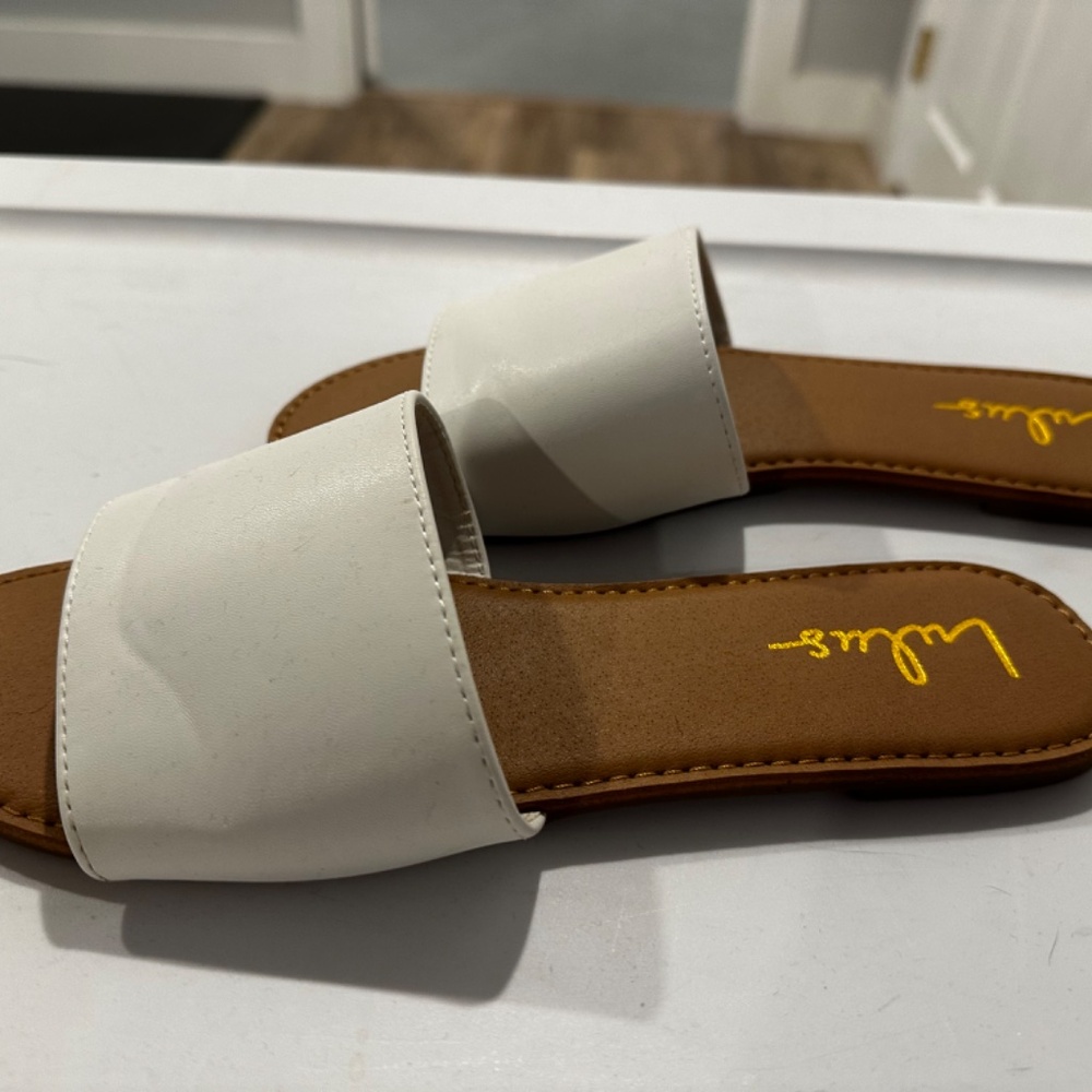 Lulus Flat White Sandals